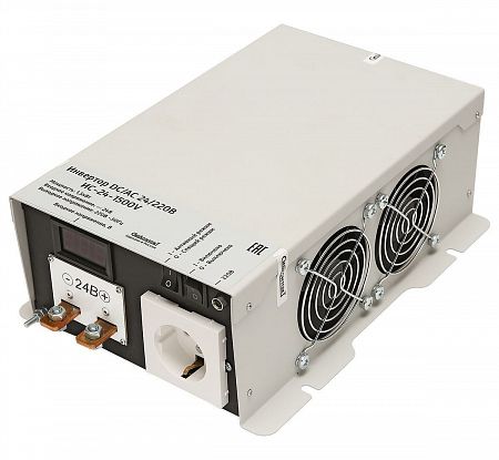 Купить ИС-24-1500V инвертор, преобразователь напряжения DC/AC, 24В/220В, 1500Вт в Москве